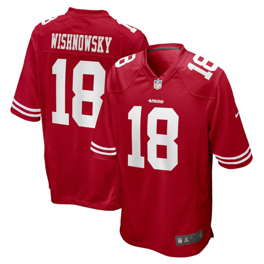 Men San Francisco 49ers #18 Mitch Wishnowsky Nike Scarlet Player Game NFL Jersey->san francisco 49ers->NFL Jersey